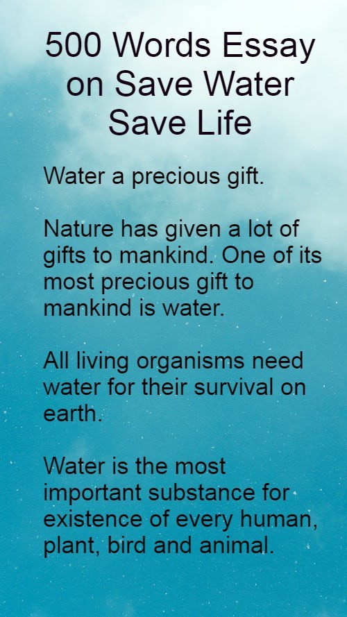500-words-essay-on-save-water-save-life-