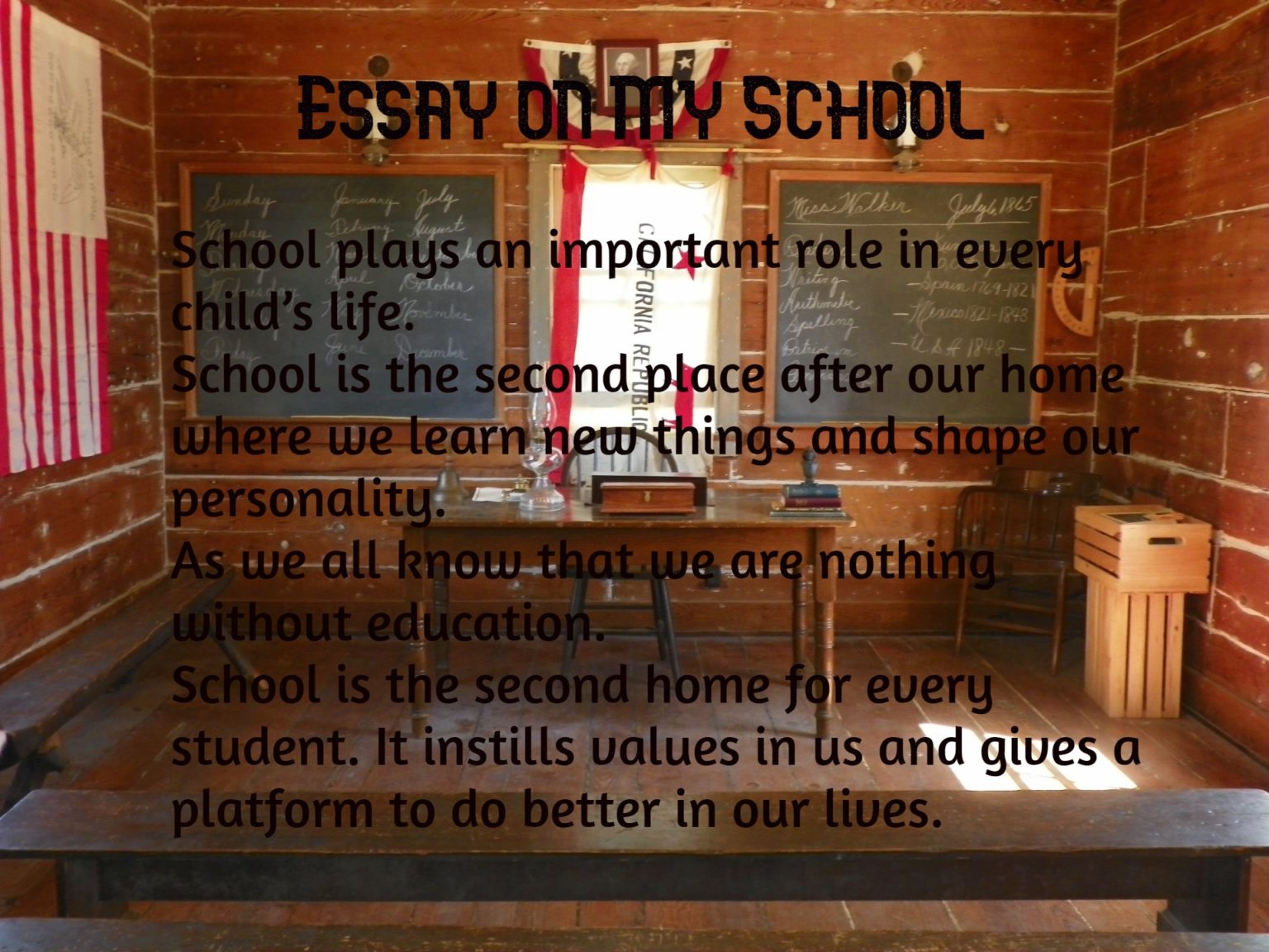 100 words essay on school